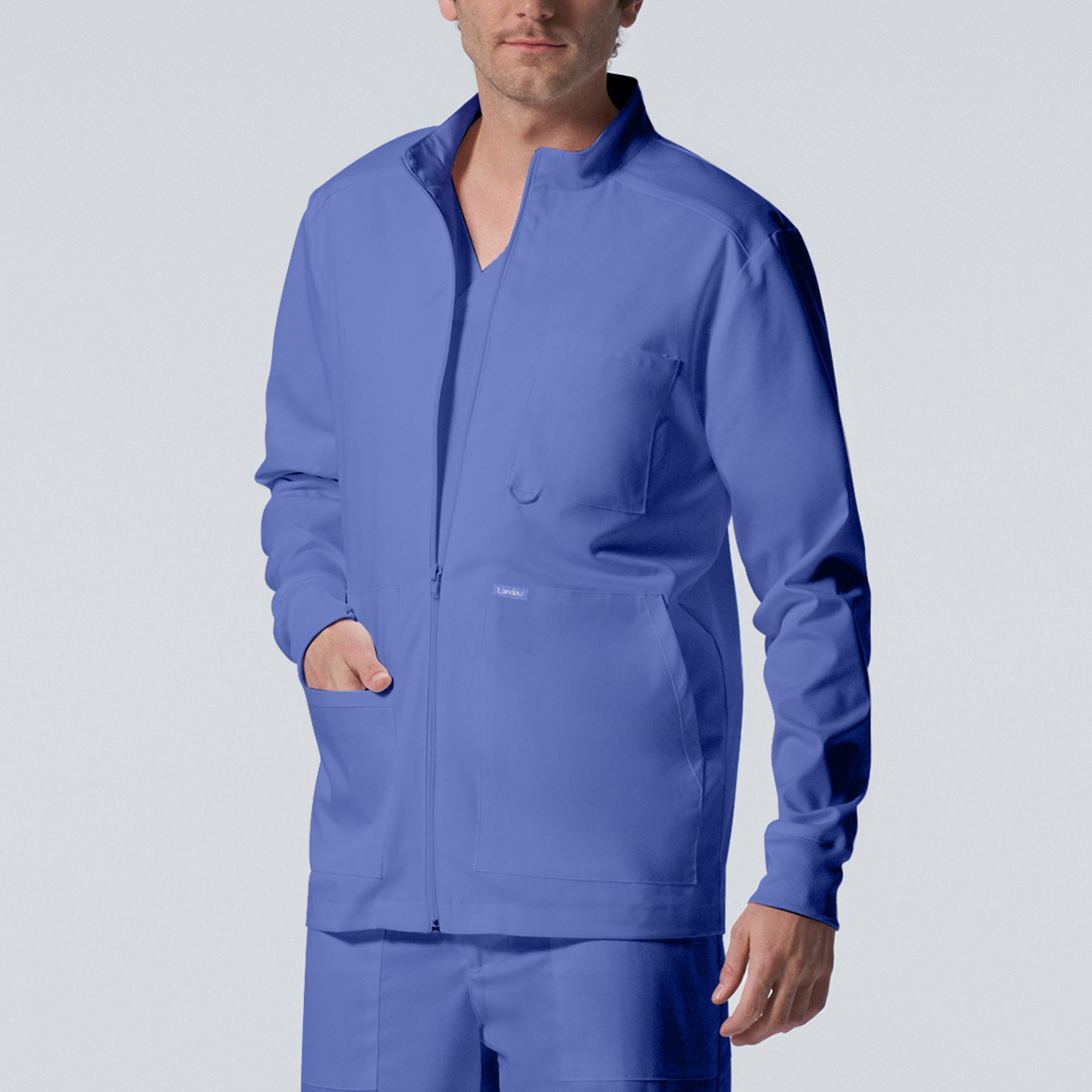 Men's 4-Pocket Scrub Jacket