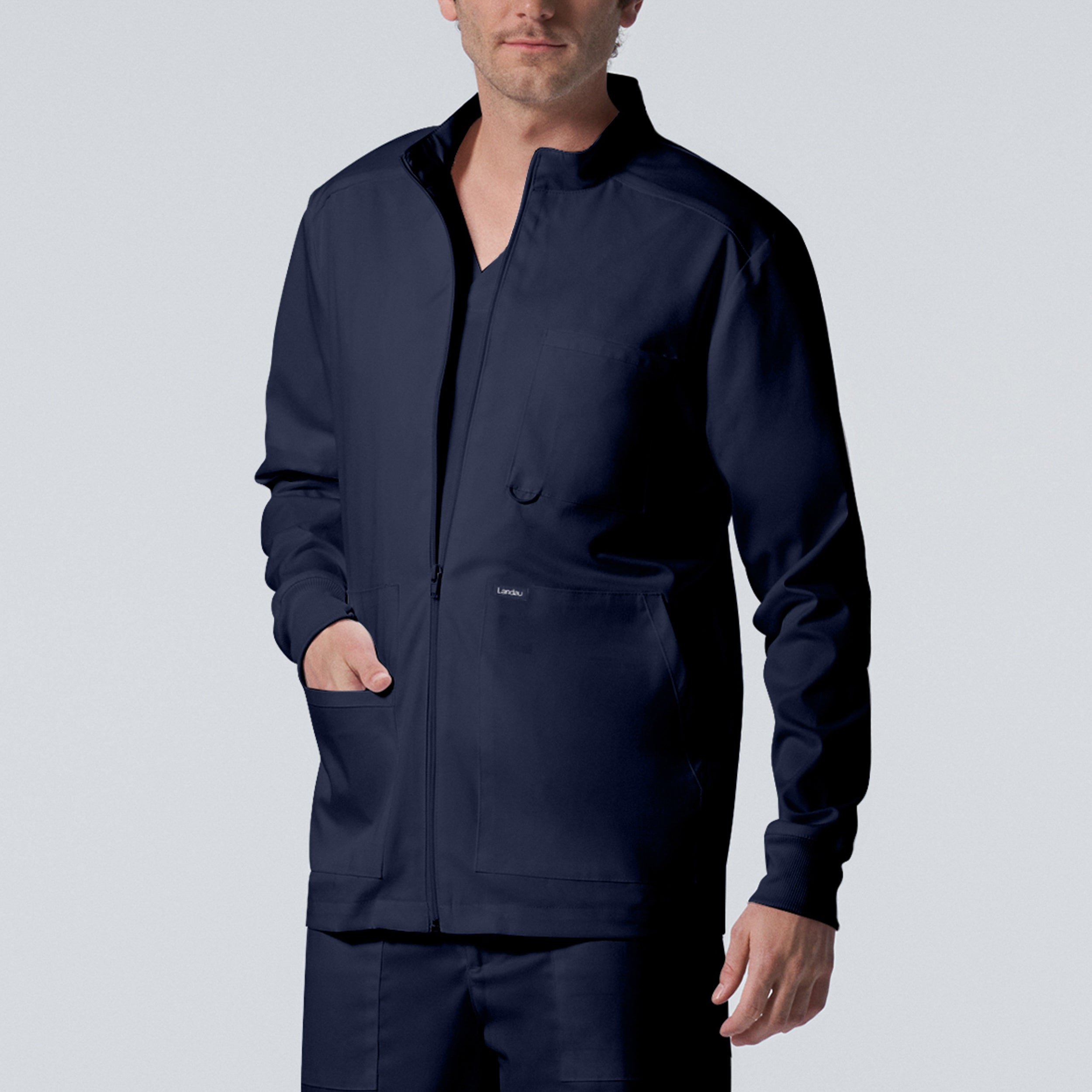 Men's 4-Pocket Scrub Jacket