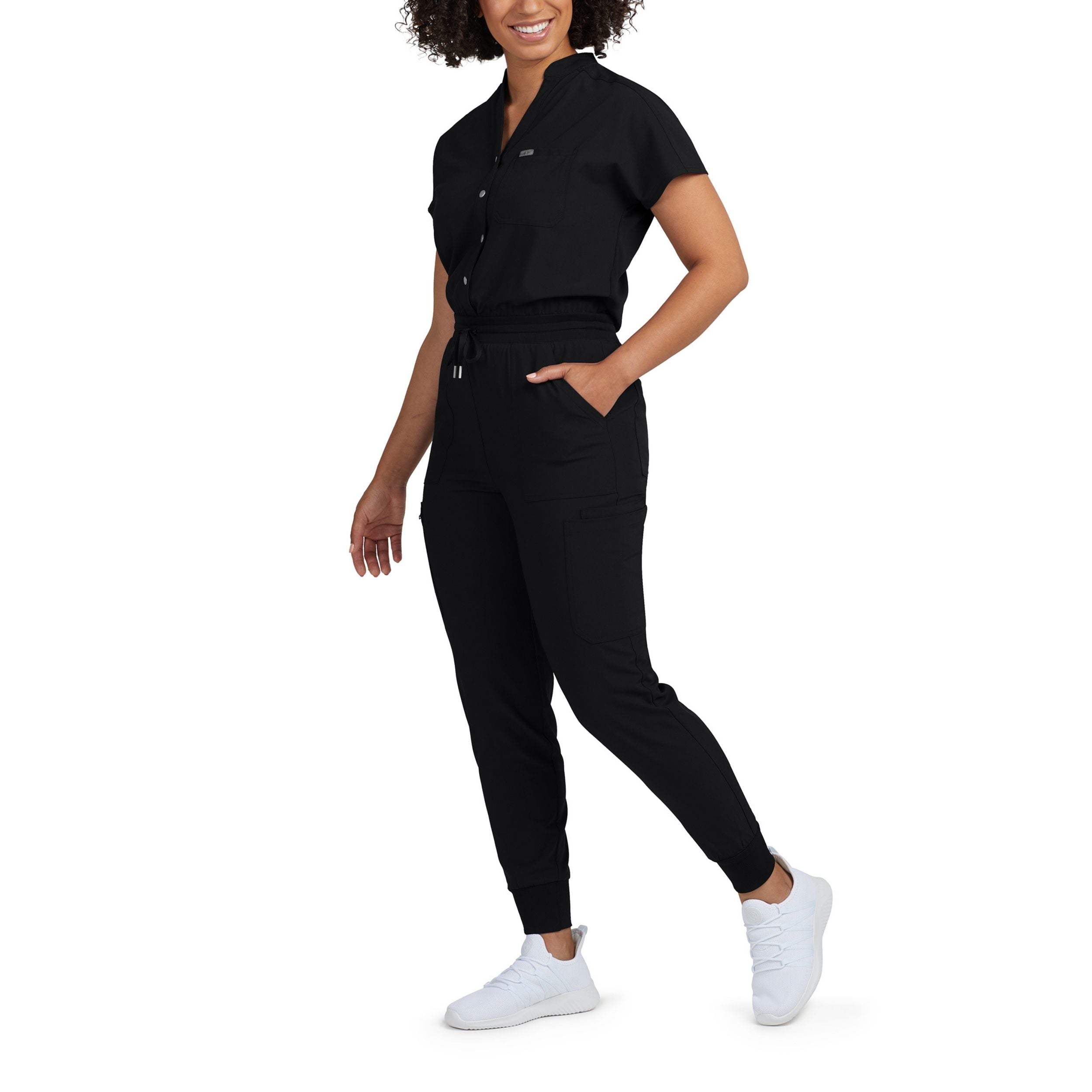 Women's 8-Pocket Cargo Scrub Jumpsuit