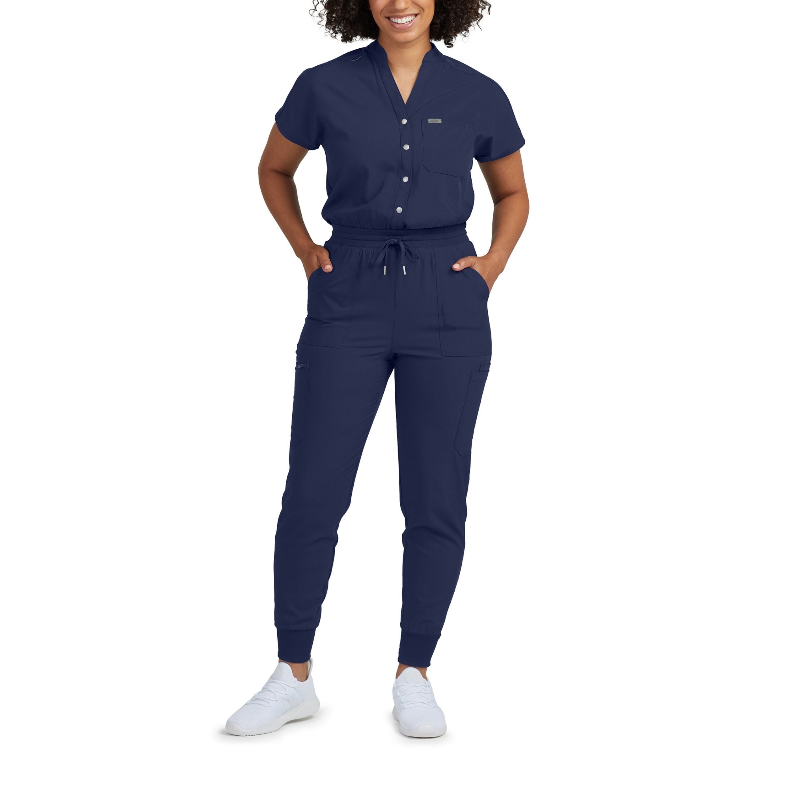 Women's 8-Pocket Cargo Scrub Jumpsuit